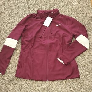 Nike Women's Burgundy and White Jacket